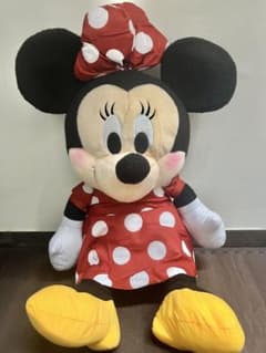 【新品タグ付き】ミニーマウスFukuFukuもこふわジャンボぬいぐるみ