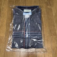 crocodile メンズ　長袖シャツ紺色チェックのサムネイル