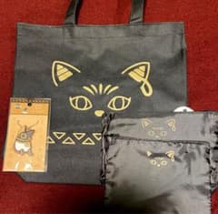 이집트 에코 백 토트 백 파우치 블랙 바스테토 DAISO Seria