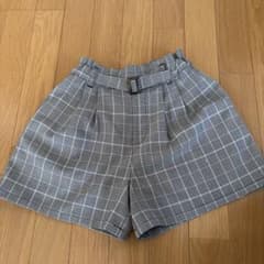GLOBAL WORK グレンチェック ベルト付き ショートパンツ 140のサムネイル