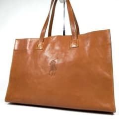 【極美品】【希少】ラルフローレン　トートバッグ　レザー　ヌメ革　ポニー　キャメル 極美品】【希少】ラルフローレン トートバッグ レザー ヌメ革 ポニー