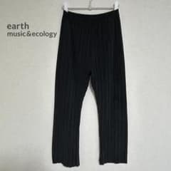 earth music&ecology プリーツワイドパンツ 黒 Fのサムネイル