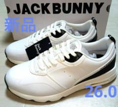 再再再値下新品　ジャックバニー　シューズ26.0cm白×ブラック定価22000円 再再再値下新品 ジャックバニー シューズ26.0cm白×ブラック定価22000円