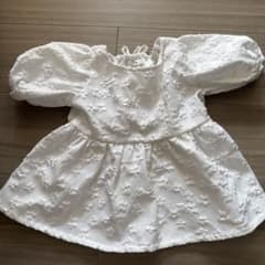 花柄刺繍バルーンスリーブシャツ 90サイズのサムネイル