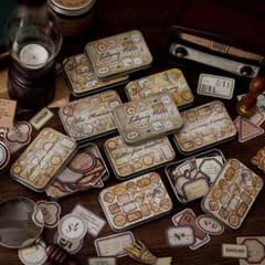 コラージュ 素材 缶入り ラベル ステッカー 6種セットのサムネイル