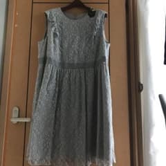 新品 フランシュリッペ グレー 総レースのワンピース fl5のサムネイル