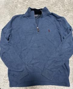 Polo Ralph Lauren ハーフジップ ニット ブルー Lのサムネイル