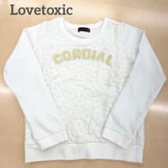Lovetoxic ラブトキシック レース　トレーナー ホワイト Lサイズのサムネイル