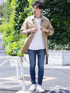 ROSSO MEN コットンリネンスプリングシャツコートのサムネイル