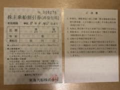 東海汽船 株主乗船割引券 再発行用2枚のサムネイル