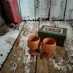 D5 【希少】屋久杉 ワインカップ ぐい呑み ペアセット 専用化粧箱入り 木工芸 m41241281860_1.jpg?1743140468