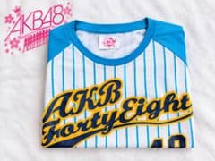AKB48 ベースボールシャツ ストライプ Tシャツ