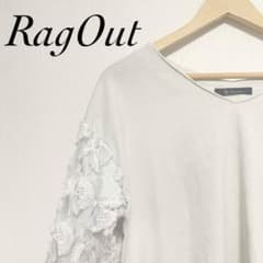 RagOut ホワイト Vネック レース袖 Tシャツのサムネイル