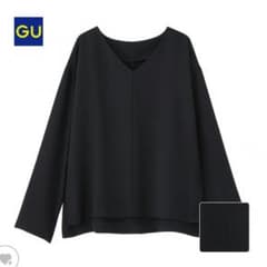 今季新品／GU／Vネックブラウスのサムネイル
