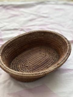 バリ島　オーバルかご　テーブル用品　小物入れ　バスケット　アタのサムネイル
