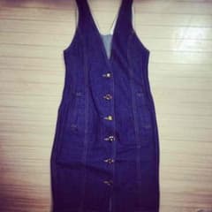 dazzlin vintageボタンデニムジャンスカのサムネイル