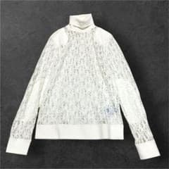 DIOR ディオール オブリーク ガーゼニット トロッター柄 長袖 M 