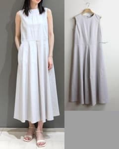 theory luxe 25SS LUSH LINEN ロングワンピース グレー - メルカリ
