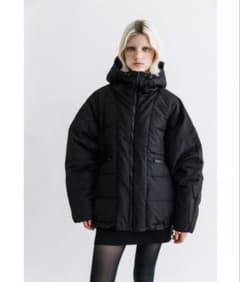 wcj 撥水 猫耳ダウンジャケット ブラック - メルカリ