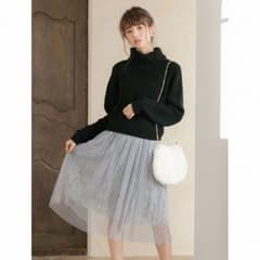 AKANE様専用【未使用品】レースチュールドッキングブリーツスカート fifthのサムネイル