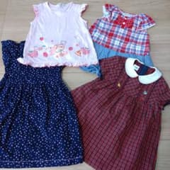 ファミリア　チェック　ミキハウス　GAP　ワンピースまとめ　90　100のサムネイル