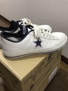 コンバース ワンスター レザー 白×紺のサムネイル