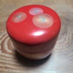 茶道具　中棗　朱漆塗　金銀唐松蒔絵　金合口　内黒塗　木合　練習用　贈答用