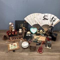 D-3 豪華まとめ売り 昭和レトロ 縁起物 工芸品 セット 民芸品 木彫り 