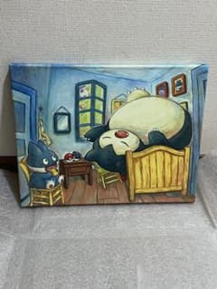 ゴッホ　カビゴン ゴンベ　キャンバス　証明書付き　絵画 正規品 激レア カビゴン キャンバスアートSサイズ証明書付き ポケモン