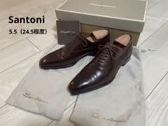 【Santoni】サントーニ　ビジネスシューズ 　内羽根　ストレートチップ　濃茶のサムネイル