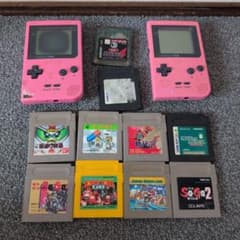 任天堂 ゲームボーイポケット ピンク 本体 2台セット ソフト付き