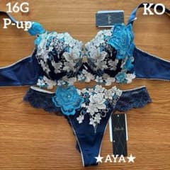 サルート 16 KO ネイビー P-upブラ&ソング - メルカリ