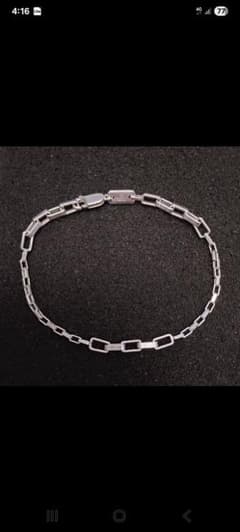 GUCCI シルバーチェーンブレスレットのサムネイル