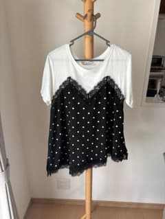 ニコアンド トリムレースドッキングTシャツのサムネイル