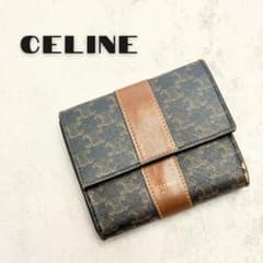 CELINE 三つ折り財布 トリオンフ柄 セリーヌ レディース 財布 ブラウン