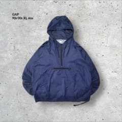 90s 00s古着OLD GAP ナイロンアノラックパーカー XLドローコード