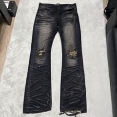 雪*可様 【レア】CavariA ブーツカットデニム ダメージ加工 swag Y 雪*可様 【レア】CavariA ブーツカットデニム ダメージ加工 swag Y