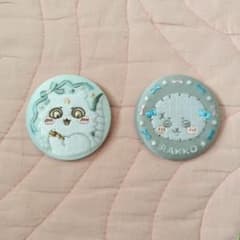 ちいかわ刺繍缶バッチ2個セット