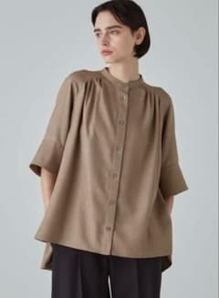 タグ付新品☆アドーアADORE☆カレンダーストレッチブラウス リネン風 