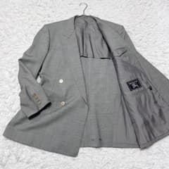 Burberrys ウール モヘヤ ダブルテーラードジャケット AB5 チェック 
