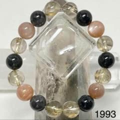 ルチルクオーツ サンストーン パワーストーンブレスレット 内径約15cm