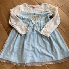 Disney 水色 長袖ドレス 130のサムネイル
