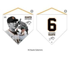 【送付ダンボール未開封：非売品】ホームベース型 両面ミニペナント 坂本勇人選手 m41316221380_1.jpg?1783736741