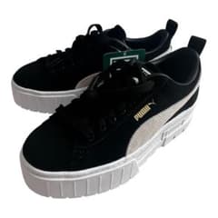 未使用タグ付き PUMA MAYZE 厚底スニーカー ブラック 24.5cm - メルカリ