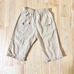 familiar ファミリア パンツ　7分丈 ベージュ フリル　80〜90cmのサムネイル