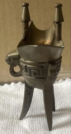 ジャンク品 中国 爵杯 金属製 工芸品のサムネイル