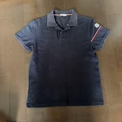 MONCLER ネイビー ポロシャツ 半袖 MONCLER ポロシャツ 半袖 ネイビー - メルカリ