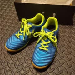 hummel PRIAMORE フットサルシューズ ジュニア ブルー イエローのサムネイル