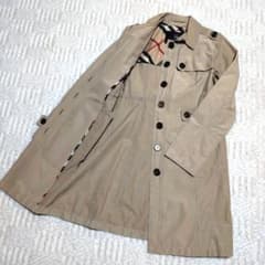 【メガチェック/はっ水】バーバリーロンドン　スプリングコート　ベージュ　ナイロン 美品✨【バーバリーロンドン】撥水加工メガチェックスプリングコート
