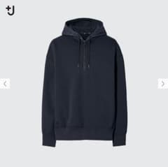 ユニクロ +J ドライスウェットハーフジップパーカ ブラックLのサムネイル
